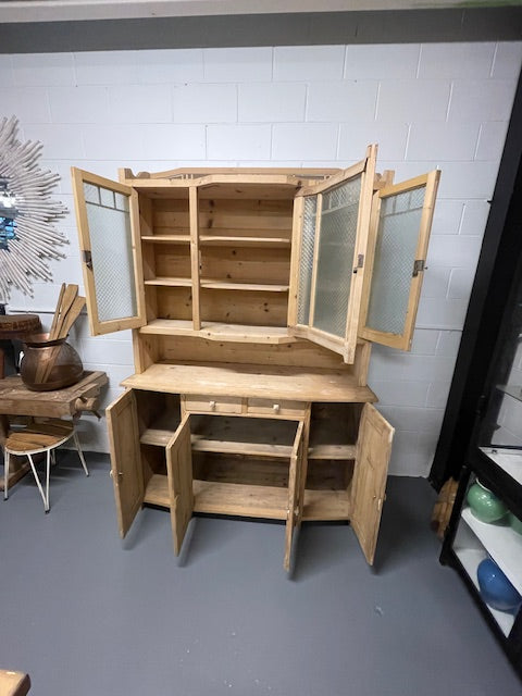 Vintage Wooden Kitchen Cabinet with Hutch  #5967  Byron