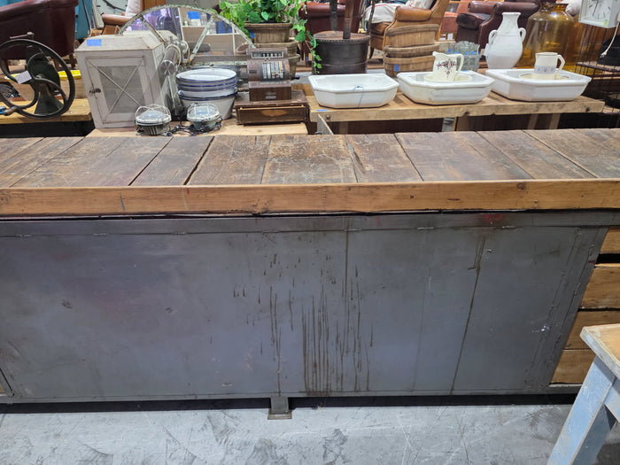 Vintage European Wood / Metal  Workbench #7247