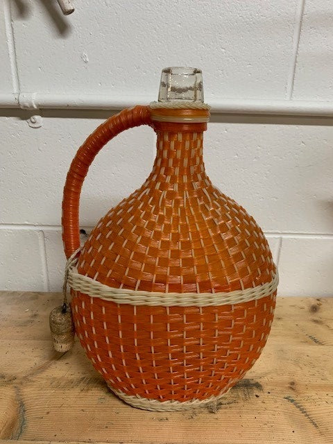 Vintage European Plastic Wicker 