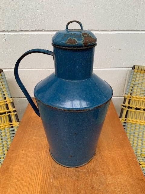 Vintage Hungarian  Enamel  Oil / Water Jug #5291 Byron