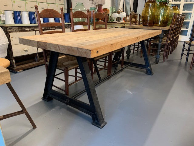 Wooden Top Cast- Iron Base  Kitchen Table  #5840  Byron (Copy)