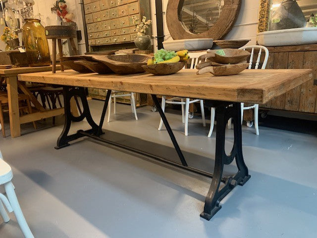 Wooden Top Cast- Iron Base  Kitchen Table  #5839  Byron