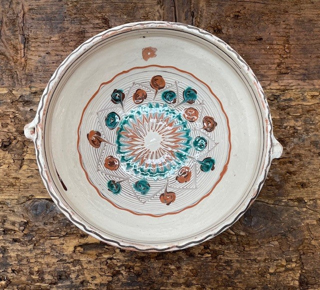 Vintage Hungarian   Glazed Ceramic Bowl  #6767  Byron