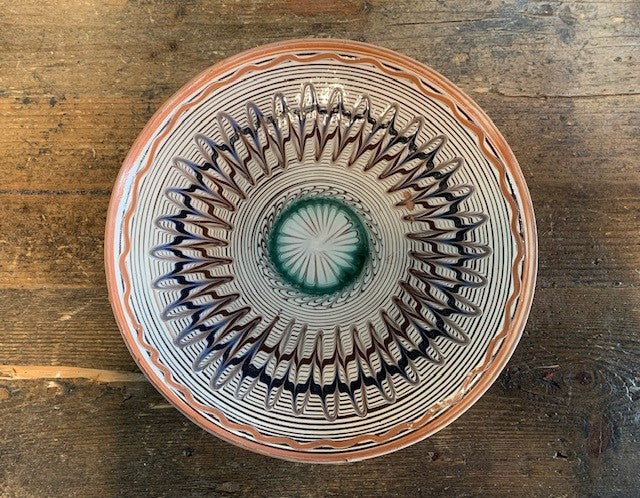 Vintage Hungarian Glazed Ceramic  Plate  #5706 Byron