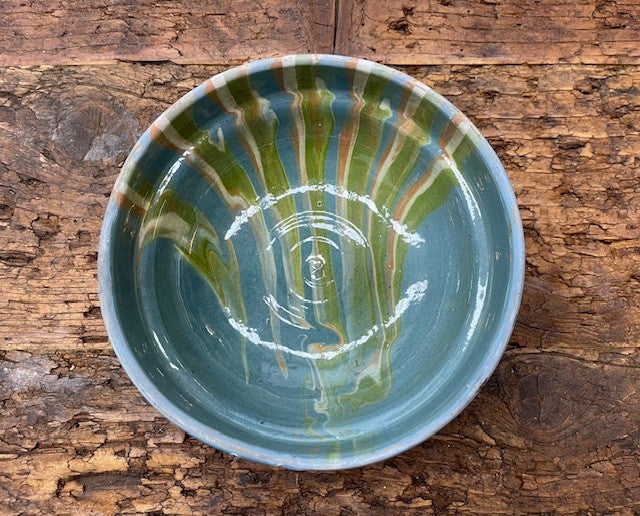Vintage Hungarian   Glazed Ceramic Bowl  #6775  Byron