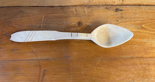Vintage  European Handcarved  Wooden Spoon #6492 Byron