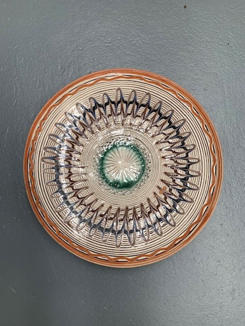Vintage Hungarian Glazed Ceramic  Plate  #5584  Byron