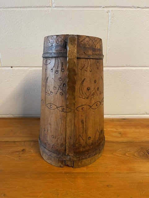 Vintage  European Wooden Jug   #6458  Byron