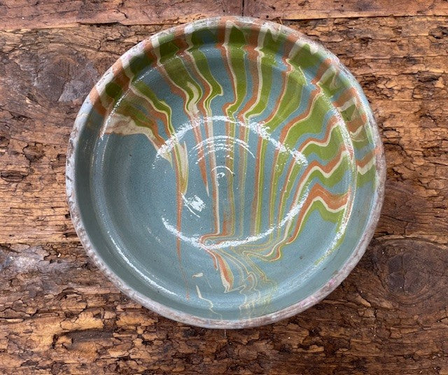 Vintage Hungarian   Glazed Ceramic Bowl  #6776  Byron