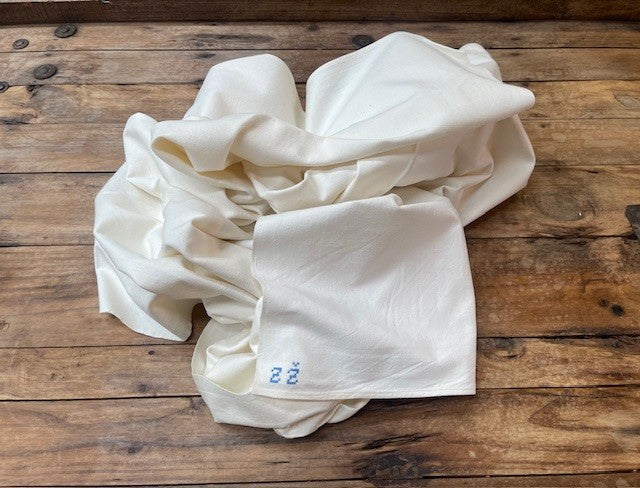 1940s  Linen/Hemp Sheet    #6505 (Read Information About This Item) Byron