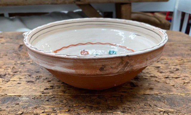 Vintage Hungarian   Glazed Ceramic Bowl  #6767  Byron