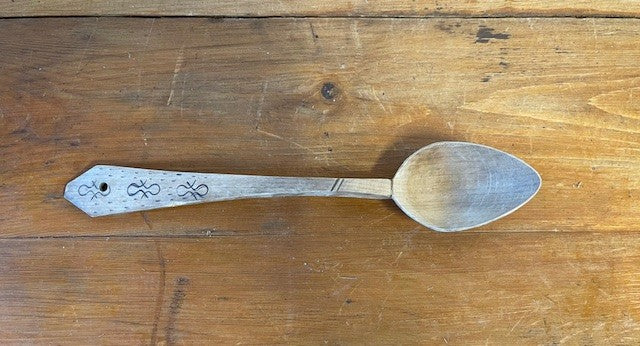 Vintage  European Handcarved  Wooden Spoon #6493 Byron