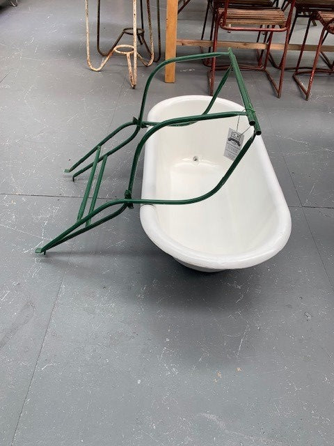 Vintage  Enamel Baby Bath and Stand / Drink Stand #5223  Byron