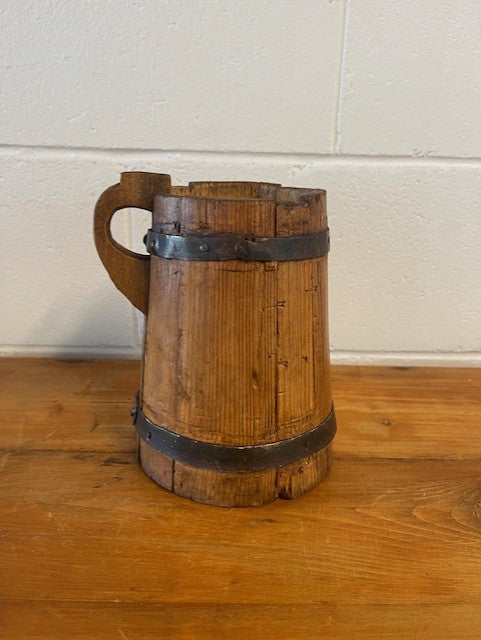 Vintage  European Wooden Jug   #6456  Byron