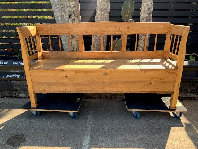 Vintage  Hungarian Box Bench Seat  #5206 Byron