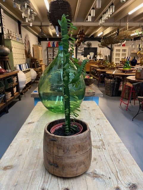 Vintage  Wooden  Bowl /  Planter #6023  Byron