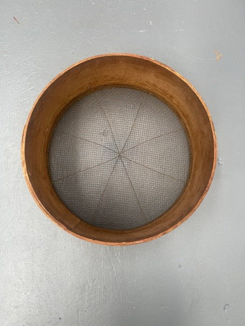 Vintage  European Wooden Sieve #6197   Byron