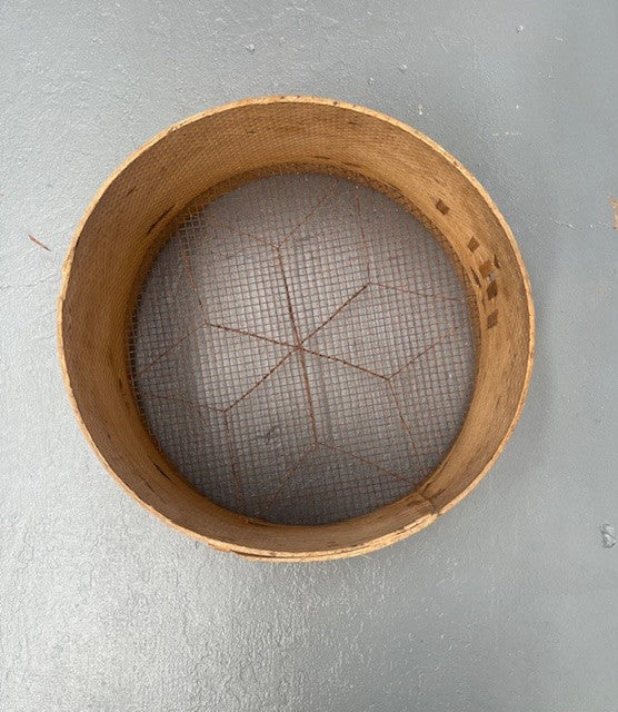 Vintage  European Wooden Sieve #6202   Byron