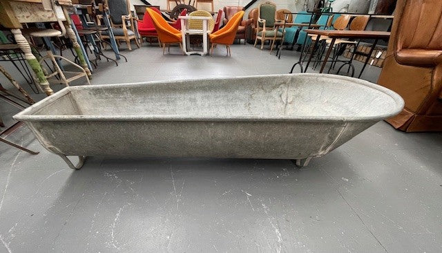 Vintage European Galvanised Bathtub #5952 Byron