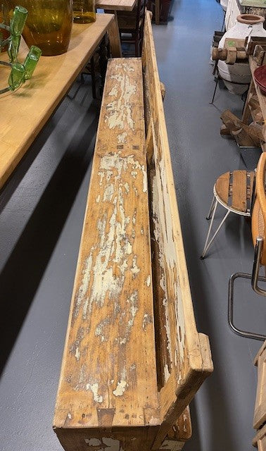 Vintage European  Wooden Bench Seat  #6750  Byron
