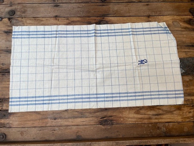 Vintage European Linen Tea Towel  #6518 Byron