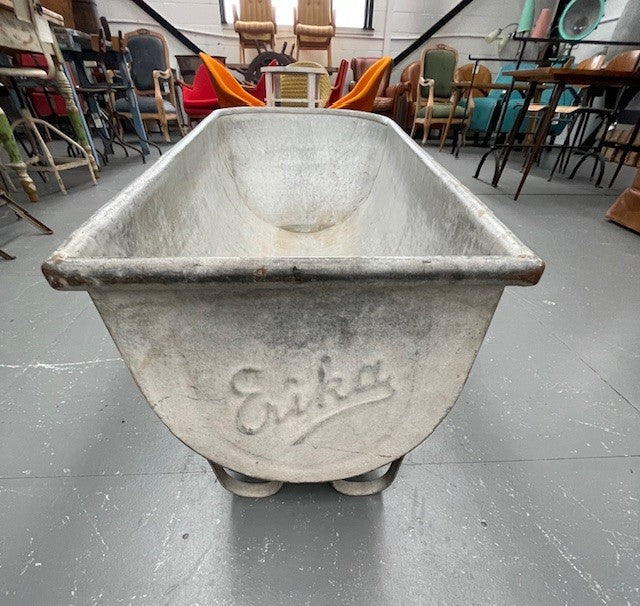 Vintage European Galvanised Bathtub #5952 Byron