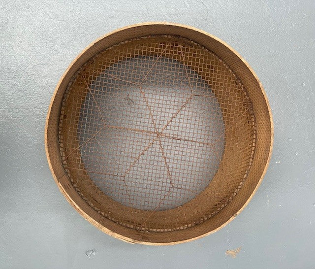 Vintage  European Wooden Sieve #6202   Byron
