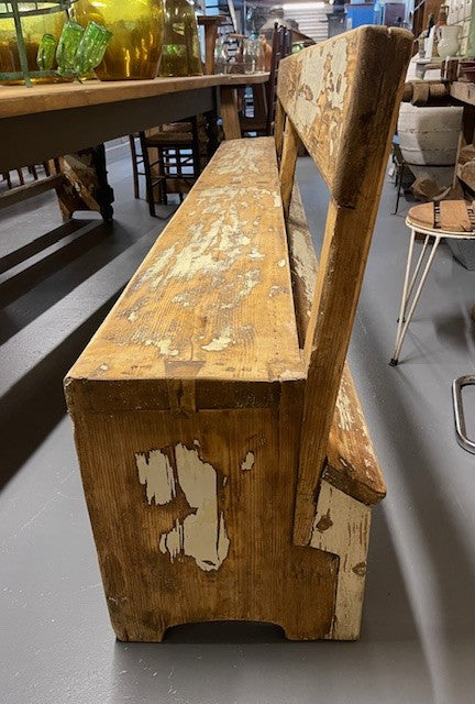 Vintage European  Wooden Bench Seat  #6750  Byron