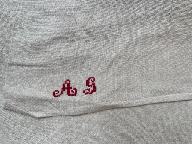 1940s  Linen/Hemp Sheet    #6503  (Read Information About This Item) Byron
