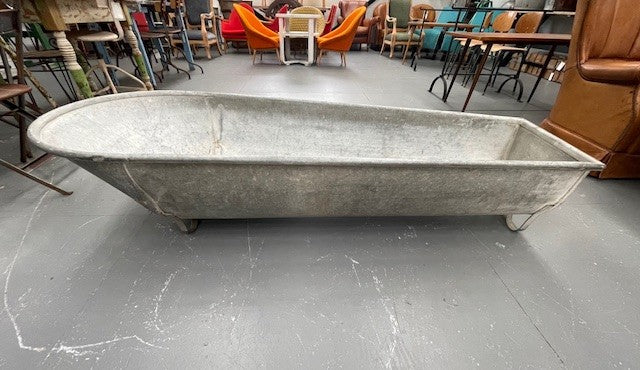 Vintage European Galvanised Bathtub #5952 Byron