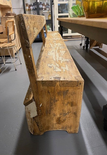 Vintage European  Wooden Bench Seat  #6750  Byron