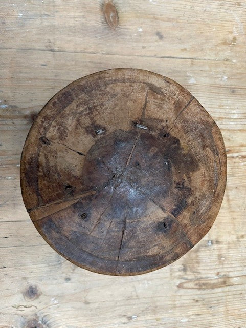 Vintage  Wooden  Bowl /  Planter #6023  Byron