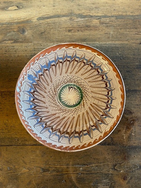 Vintage Hungarian Glazed Ceramic  Plate  #6191   Byron