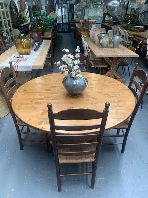 Round  Baltic Pine Kitchen Table  #4941  Byron