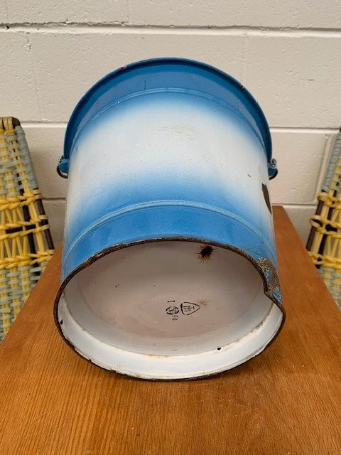 Vintage Hungarian  Enamel Water Bucket  #5302 Byron