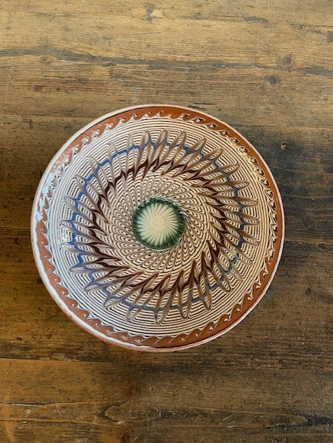 Vintage Hungarian Glazed Ceramic  Plate  #6193   Byron