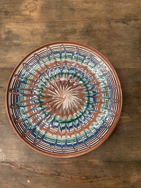 Vintage Hungarian Glazed Ceramic  Plate  #5189 Byron