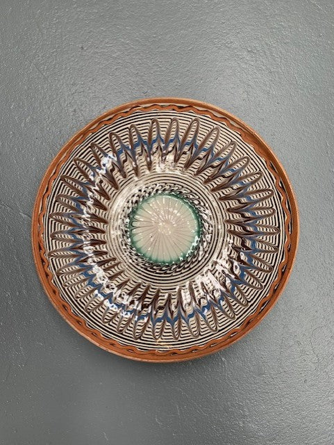 Vintage Hungarian Glazed Ceramic  Plate  #5585  Byron