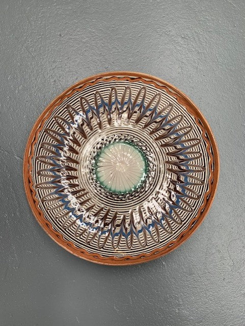 Vintage Hungarian Glazed Ceramic  Plate  #5585  Byron
