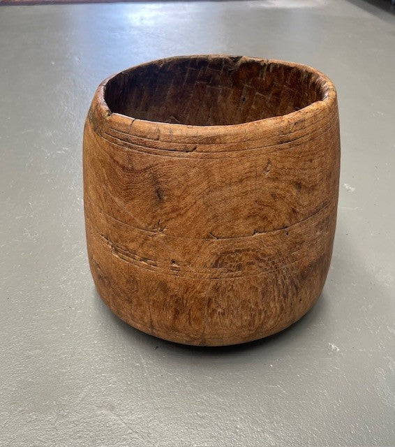Vintage  Wooden  Bowl /  Planter #6229   Byron