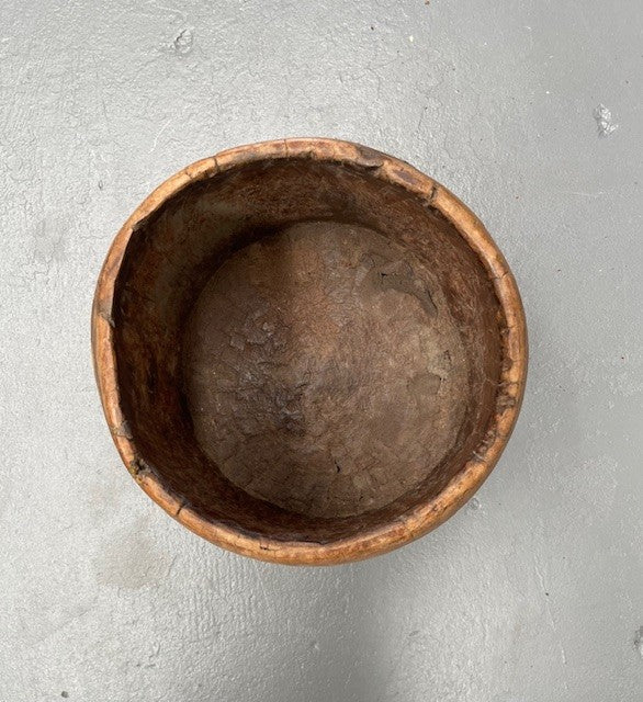 Vintage  Wooden  Bowl /  Planter #6229   Byron