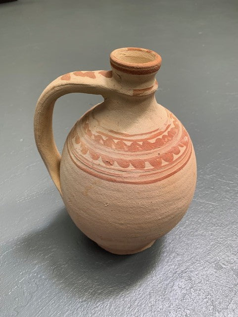 Vintage Hungarian Gypsy Terracotta Jug #5645   Byron