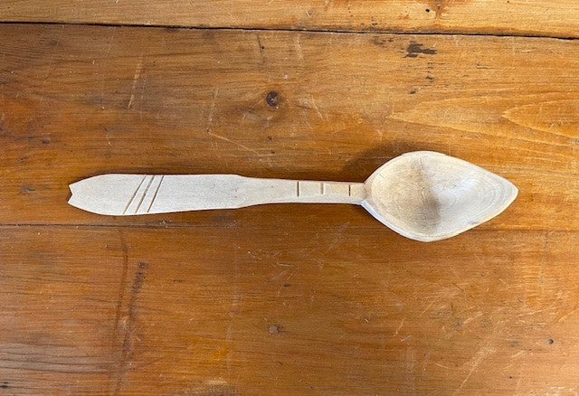 Vintage  European Handcarved  Wooden Spoon #6490  Byron