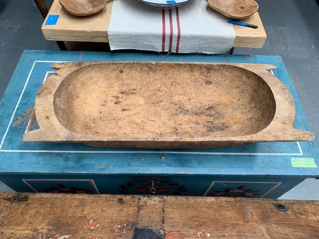 Vintahe Rustic  European Wooden Dough Bowl  #5425  Byron