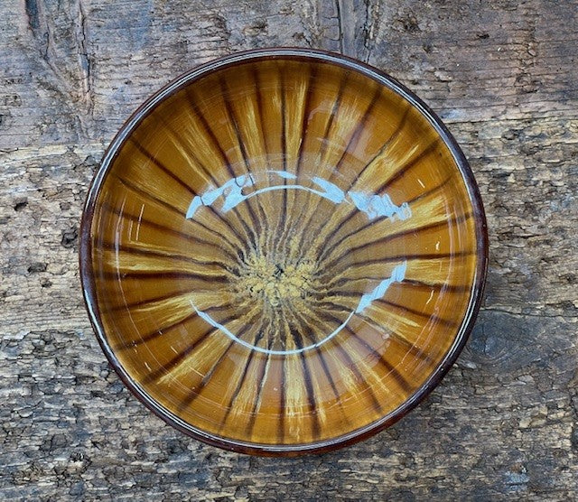 Vintage Hungarian   Glazed Ceramic Bowl  #6766  Byron