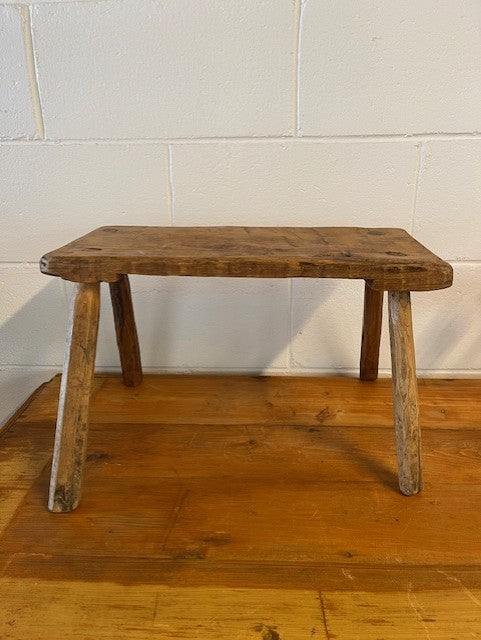 Vintage  European (Small)  Wooden "Milking" Stool  #6474  Byron