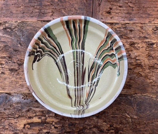 Vintage Hungarian   Glazed Ceramic Bowl  #6773  Byron
