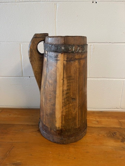 Vintage  European Wooden Jug   #6460  Byron