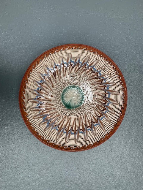 Vintage Hungarian Glazed Ceramic  Plate  #5681  Byron