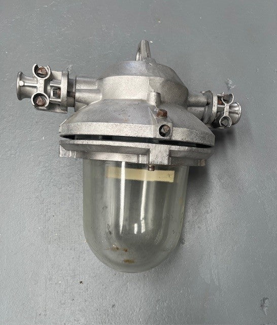 Vintage Industrial CZECH Bunker Light  #6219    Byron